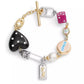 Faux Stone Vintage Charms Signature Statement Bracelet