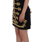 Dolce & Gabbana Elegant Black A-Line Sleeveless Dress with Gold Details