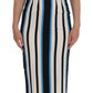 Dolce & Gabbana Chic Striped Silk Sheath Dress