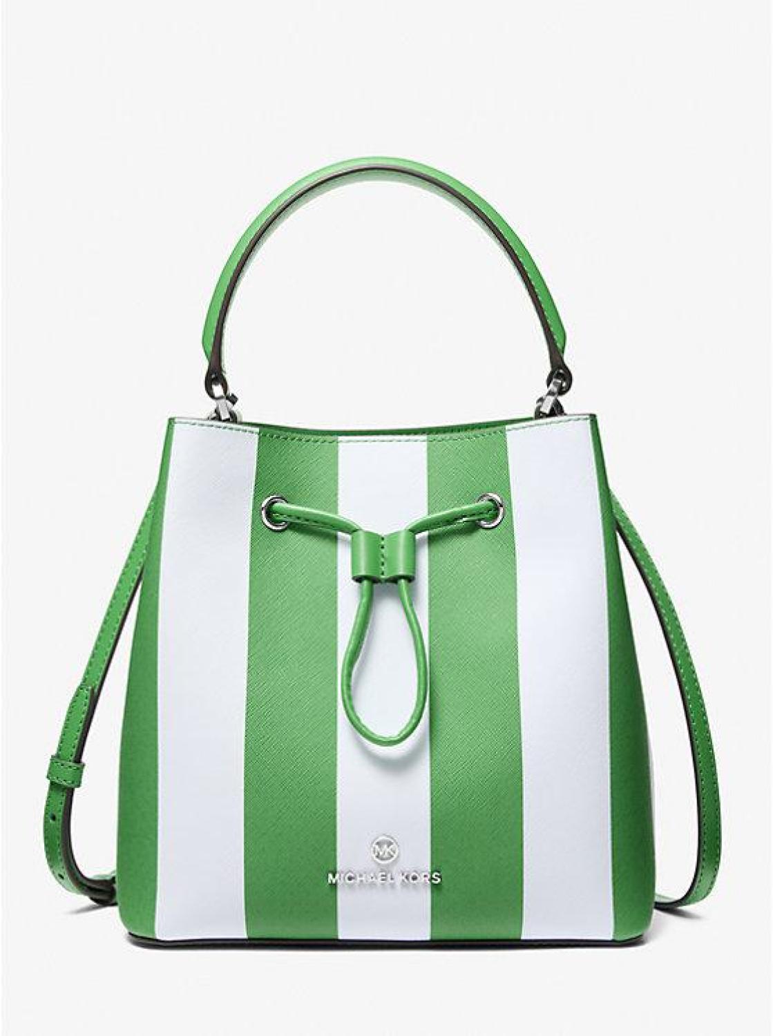 Suri Medium Striped Bucket Bag