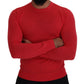 Dsquared² Red Wool Long Sleeves Crewneck Pullover Sweater