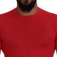 Dsquared² Red Wool Long Sleeves Crewneck Pullover Sweater