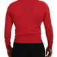 Dsquared² Red Wool Long Sleeves Crewneck Pullover Sweater