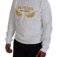 Dsquared² White Embroidered Crewneck Sweatshirt Sweater