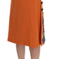 Dolce & Gabbana Embellished Wool Skirt in Vivid Orange