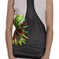 Dsquared² Black White Crew Neck Sleeveless Cotton Blouse