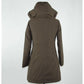 Emilio Romanelli Elegant Brown Polygon Jacket with Hood