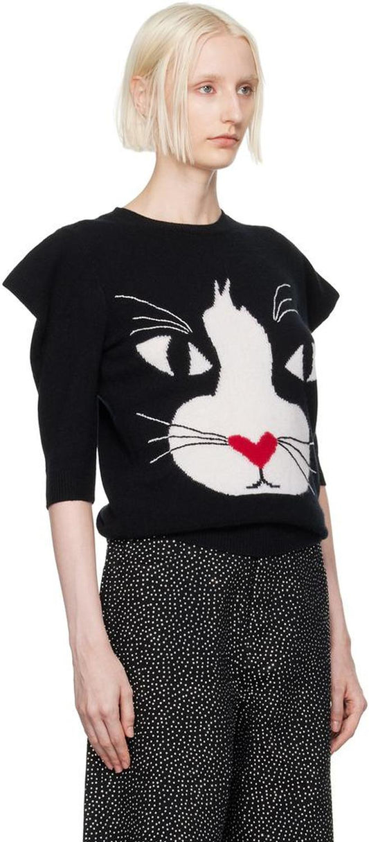 Black 'The Cat' Sweater