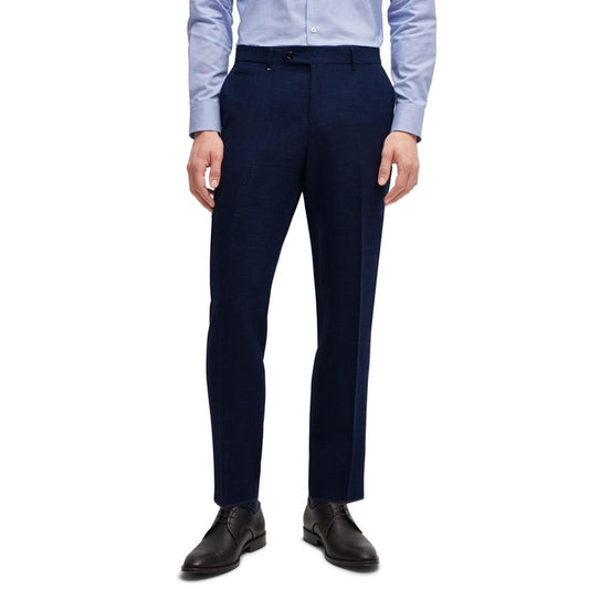 Men's Melange Stretch Slim-Fit Trousers