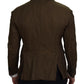 Dsquared² Green Single Breasted Men Coat Blazer Jacket