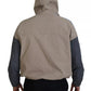 Dsquared² Brown Gray Sleeves Hooded Full Zip Jacket