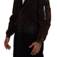 Dsquared² Brown Full Button Men Long Coat Cotton Jacket