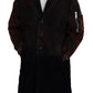 Dsquared² Brown Full Button Men Long Coat Cotton Jacket