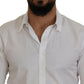 Dsquared² White Cotton Collared Long Sleeves Formal Shirt