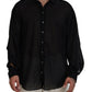 Dsquared² Black Cotton Collared Long Sleeves Formal Shirt