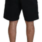 Dsquared² Black Cotton Cargo Boxer Above Knee Shorts