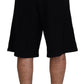 Dsquared² Black Solid Pull On Men Casual Bermuda Shorts