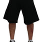 Dsquared² Black Solid Pull On Men Casual Bermuda Shorts