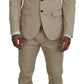 Dsquared² Beige Cotton Single Breasted 2 Piece CIPRO Suit