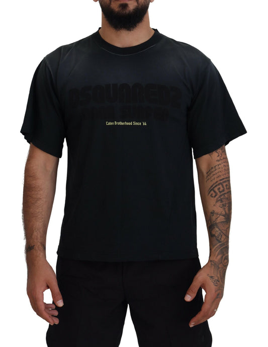 Dsquared² Black Cotton Short Sleeves Crewneck T-shirt