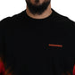 Dsquared² Black Orange Cotton Short Sleeves Crewneck T-shirt