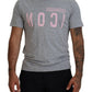 Dsquared² Gray Logo Cotton Short Sleeves Crewneck T-shirt