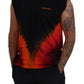 Dsquared² Black Orange Cotton Sleeveless Tank T-shirt