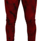 Dsquared² Red Cotton Tie Dye Skinny Casual Denim Jeans