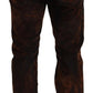 Dsquared² Brown Washed Cotton Straight Fit Casual Denim Jeans