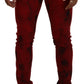 Dsquared² Red Cotton Tie Dye Skinny Casual Men Denim Jeans