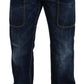 Dsquared² Blue Washed Cotton Cargo Casual Men Denim Jeans