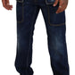 Dsquared² Blue Washed Cotton Cargo Casual Men Denim Jeans