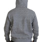 Dsquared² Gray Cotton Hooded Printed Men Pullover Sweater