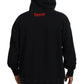 Dsquared² Black Cotton Hooded Printed Men Pullover Sweater