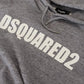 Dsquared² Gray Cotton Hooded Logo Print Men Pullover Sweater