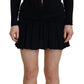 Dsquared² Black Viscose Long Sleeves Cut Out Mini Dress