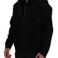 Dsquared² Black Hooded Printed Sleeves Double Zip Sweater