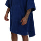 Dsquared² Blue Poncho Men Hooded Beachwear Changing Robe