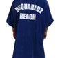 Dsquared² Blue Poncho Men Hooded Beachwear Changing Robe