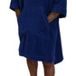 Dsquared² Blue Poncho Men Hooded Beachwear Changing Robe