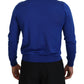 Dsquared² Blue Logo Print Long Sleeves Turtle Neck Sweater