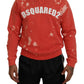 Dsquared² Orange Printed Long Sleeves Pullover Sweater