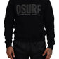 Dsquared² Black Cotton Printed Long Sleeves Pullover Sweater