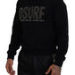 Dsquared² Black Cotton Printed Long Sleeves Pullover Sweater