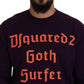 Dsquared² Purple Cotton Printed Men Pullover Sweater