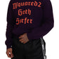 Dsquared² Purple Cotton Printed Men Pullover Sweater