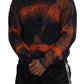 Dsquared² Black Orange Cotton Tie Dye Men Pullover Sweater