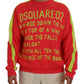 Dsquared² Orange Cotton Printed Long Sleeves Pullover Sweater