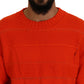 Dsquared² Orange Cotton Long Sleeves Men Pullover Sweater