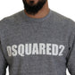 Dsquared² Gray Crystal Embellishment Men Pullover Sweater